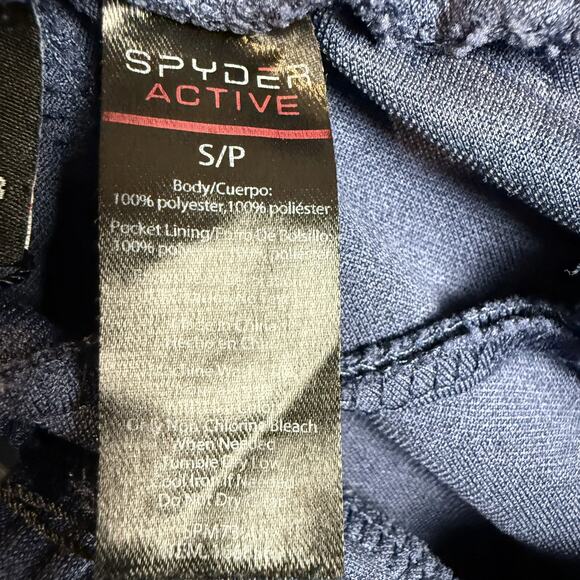 Spyder Active Proweb Pants Mens Small Navy Blue Mid-Rise Elastic Waist Pull On - Picture 10 of 15